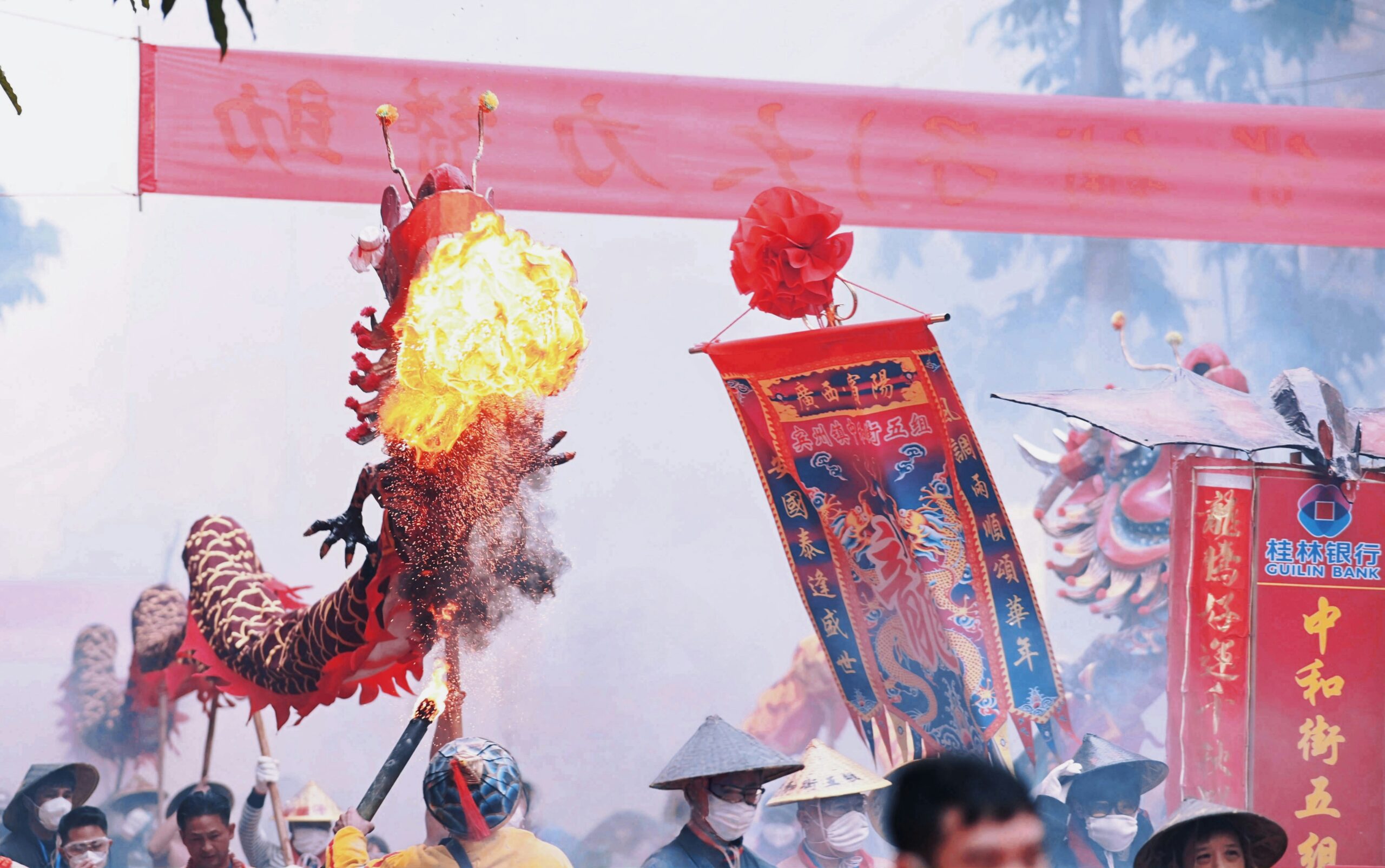 Experiencing a close-up Chinese traditional festival celebration